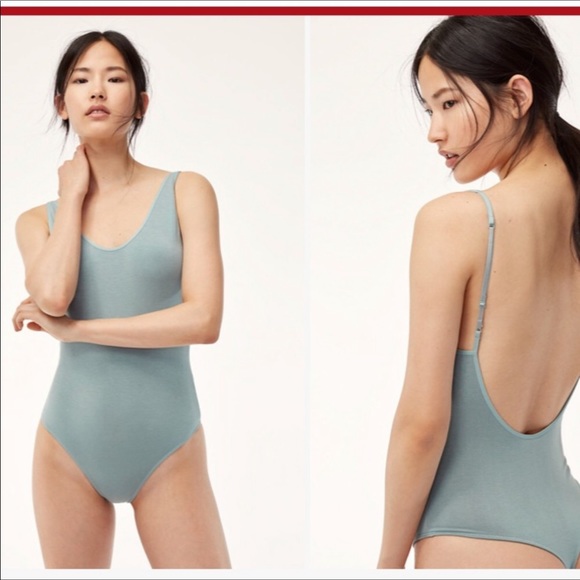 Babaton Aritzia contour Kennedy bodysuit teal - Picture 4 of 6